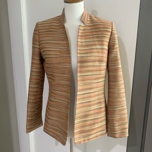 Kasper tan striped blazer
